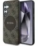 Guess 4G Cirkel Logo Samsung Galaxy S25 Hoesje MagSafe / Qi2 Back Cover Bruin