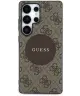 Guess Cirkel Logo Samsung Galaxy S25 Ultra Hoesje MagSafe/Qi2 Back Cover Bruin