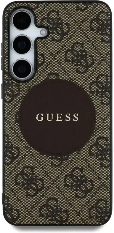 Guess 4G Cirkel Logo Samsung Galaxy S25 Plus Hoesje MagSafe/Qi2 Back Cover Bruin afbeelding 2