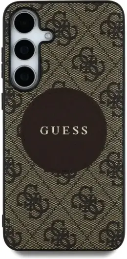 Guess 4G Cirkel Logo Samsung Galaxy S25 Plus Hoesje MagSafe/Qi2 Back Cover Bruin afbeelding 2