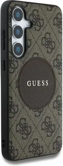 Guess 4G Cirkel Logo Samsung Galaxy S25 Plus Hoesje MagSafe/Qi2 Back Cover Bruin afbeelding 3