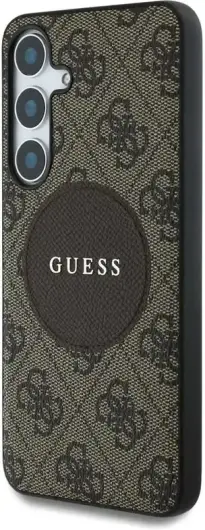 Guess 4G Cirkel Logo Samsung Galaxy S25 Plus Hoesje MagSafe/Qi2 Back Cover Bruin afbeelding 4