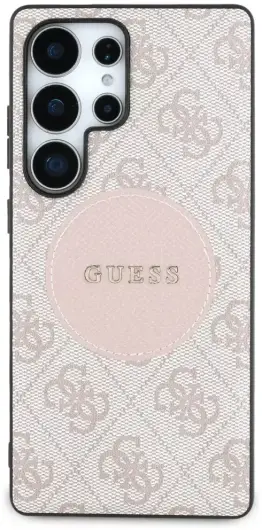 Guess Cirkel Logo Samsung Galaxy S25 Ultra Hoesje MagSafe/Qi2 Back Cover Roze afbeelding 2