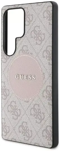 Guess Cirkel Logo Samsung Galaxy S25 Ultra Hoesje MagSafe/Qi2 Back Cover Roze afbeelding 3