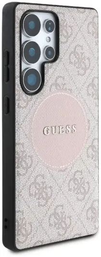 Guess Cirkel Logo Samsung Galaxy S25 Ultra Hoesje MagSafe/Qi2 Back Cover Roze afbeelding 6
