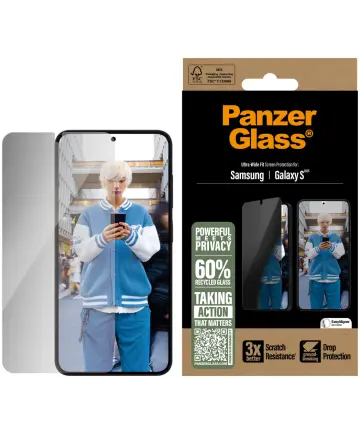 PanzerGlass Ultra-Wide Samsung Galaxy S25 Privacy Glass EasyAligner Screen Protectors