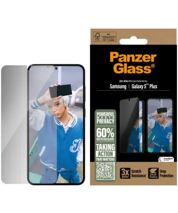 PanzerGlass Ultra-Wide Samsung Galaxy S25 Plus Privacy Glass EasyAligner Screen Protectors