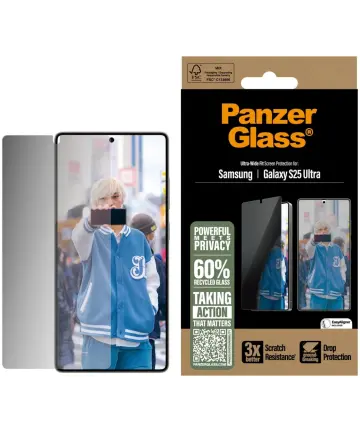 PanzerGlass Ultra-Wide Samsung Galaxy S25 Ultra Privacy Glass EasyAligner Screen Protectors