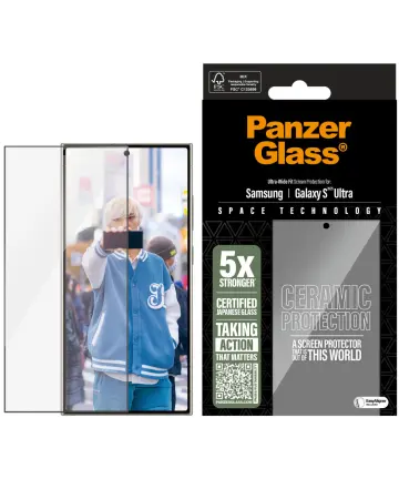 PanzerGlass Ceramic Ultra-Wide Fit Samsung Galaxy S25 Ultra Screen Protector Screen Protectors