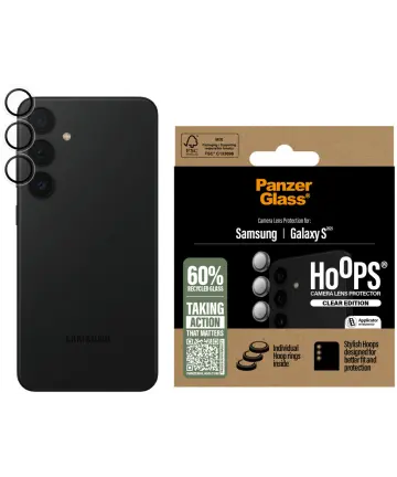 PanzerGlass Hoops Rings Samsung Galaxy S25 Camera Lens Protector Transparant Screen Protectors