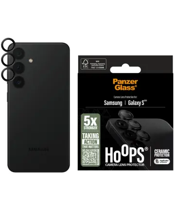 PanzerGlass Hoops Ceramic Samsung Galaxy S25 Camera Lens Protector Glas Screen Protectors