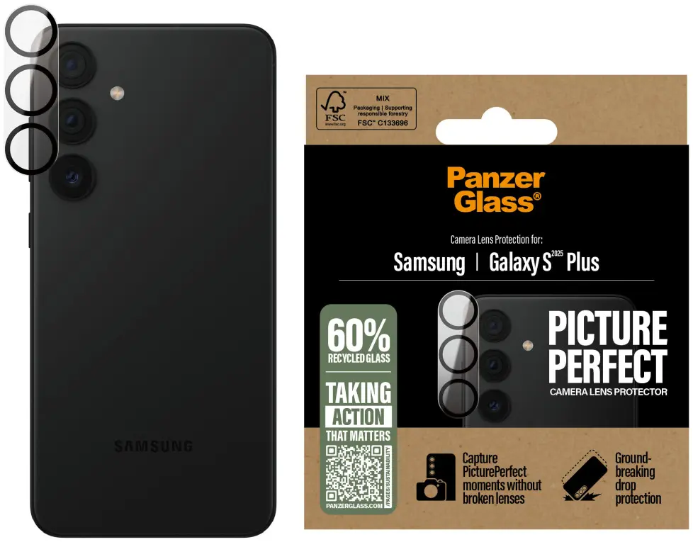 PanzerGlass PicturePerfect Samsung Galaxy S25 Plus Camera Protector Glas afbeelding 1