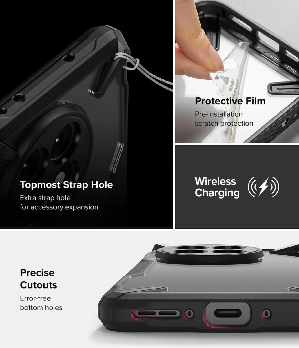 Ringke Fusion X OnePlus 13R Hoesje Back Cover Zwart afbeelding 10