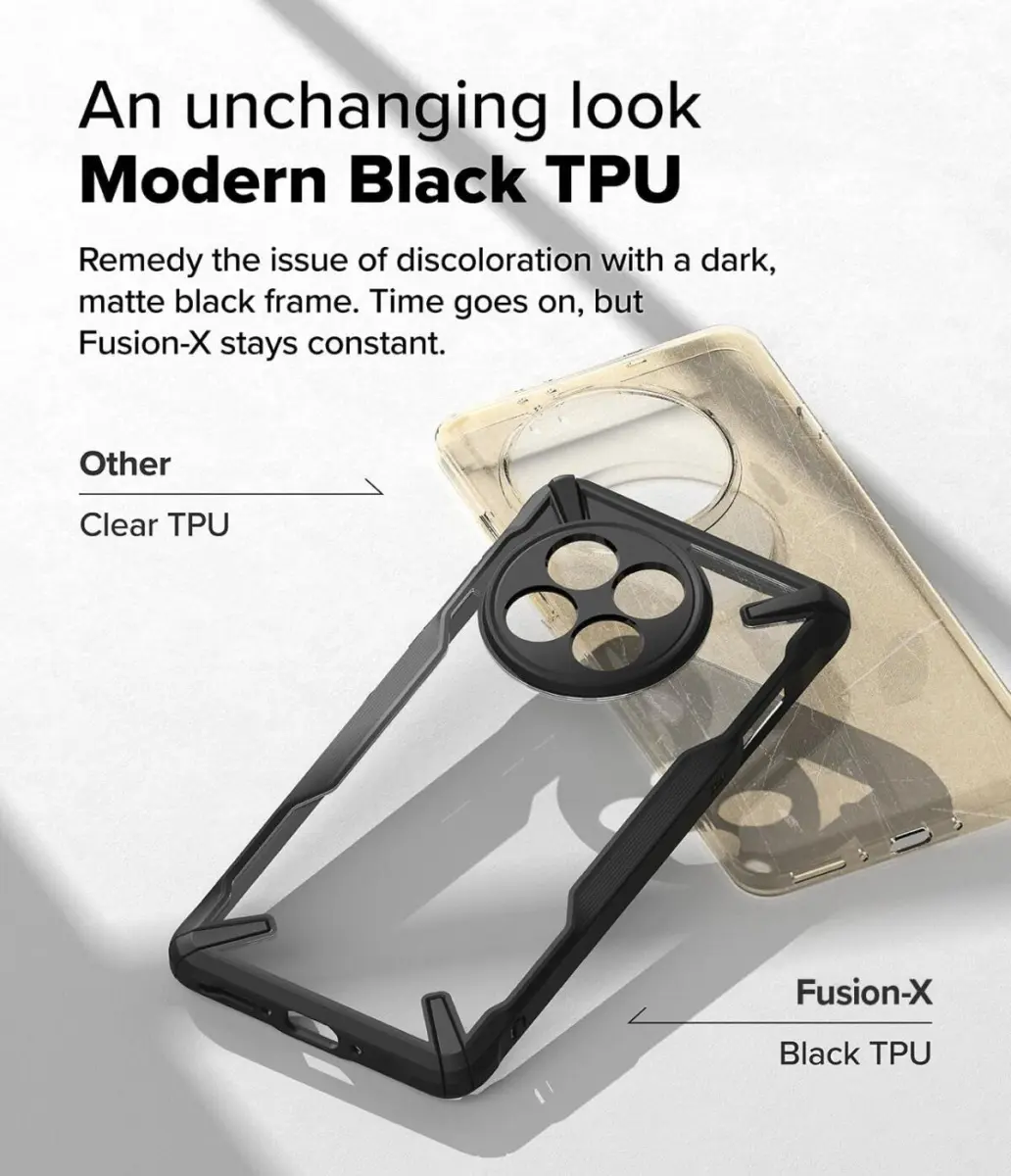 Ringke Fusion X OnePlus 13R Hoesje Back Cover Zwart afbeelding 4