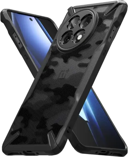 Ringke Fusion X OnePlus 13R Hoesje Back Cover Camo Zwart afbeelding 1