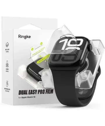 Ringke Dual Easy Pro - Apple Watch 10 46MM Screen Protector - met Jig (2-Pack) Screen Protectors