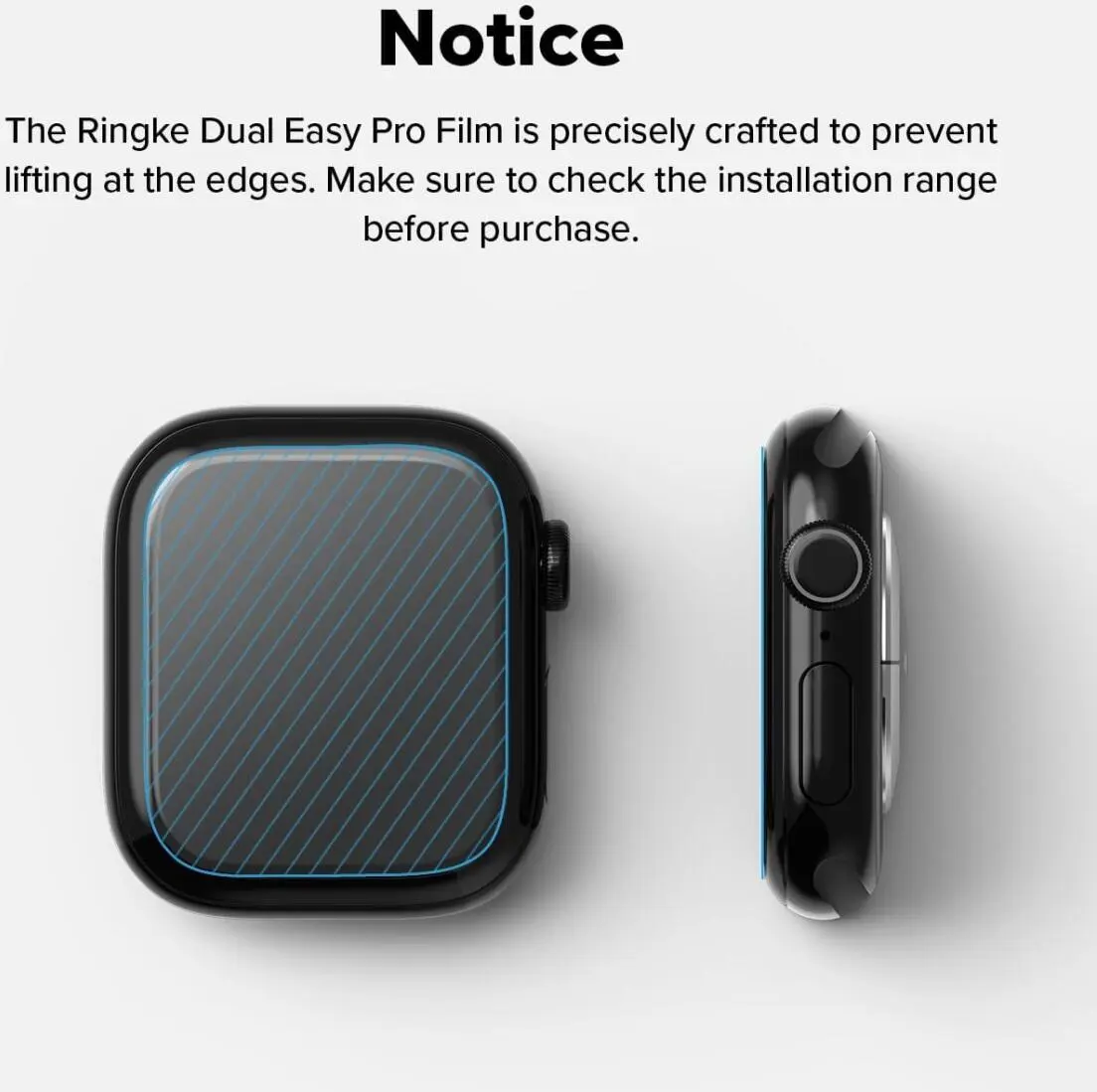 Ringke Dual Easy Pro - Apple Watch 10 46MM Screen Protector - met Jig (2-Pack) afbeelding 11