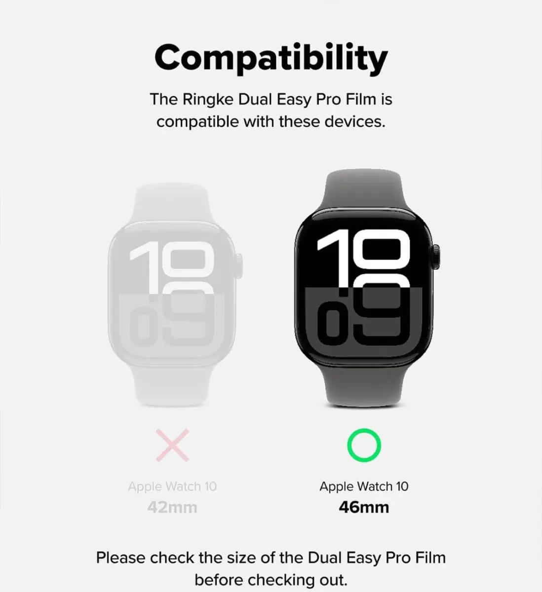 Ringke Dual Easy Pro - Apple Watch 10 46MM Screen Protector - met Jig (2-Pack) afbeelding 4