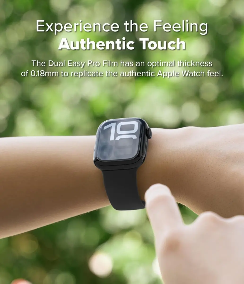Ringke Dual Easy Pro - Apple Watch 10 46MM Screen Protector - met Jig (2-Pack) afbeelding 7