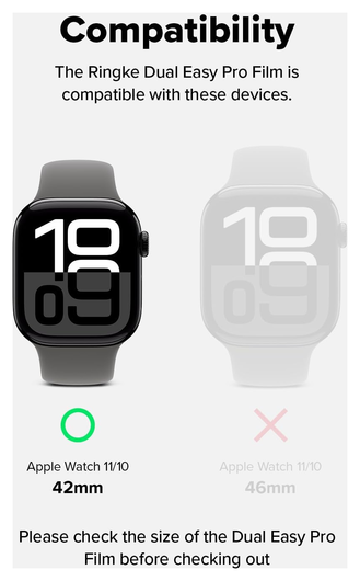 Ringke Dual Easy Pro - Apple Watch 11 / 10 42MM Screen Protector Jig (2-Pack) afbeelding 4