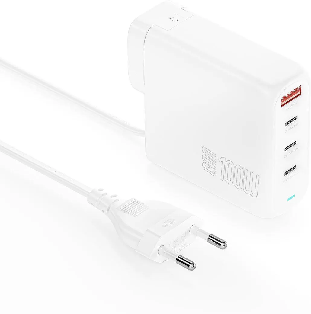 4Smarts Reis Oplader 100W 3x USB-C 1x USB-A Wit afbeelding 7