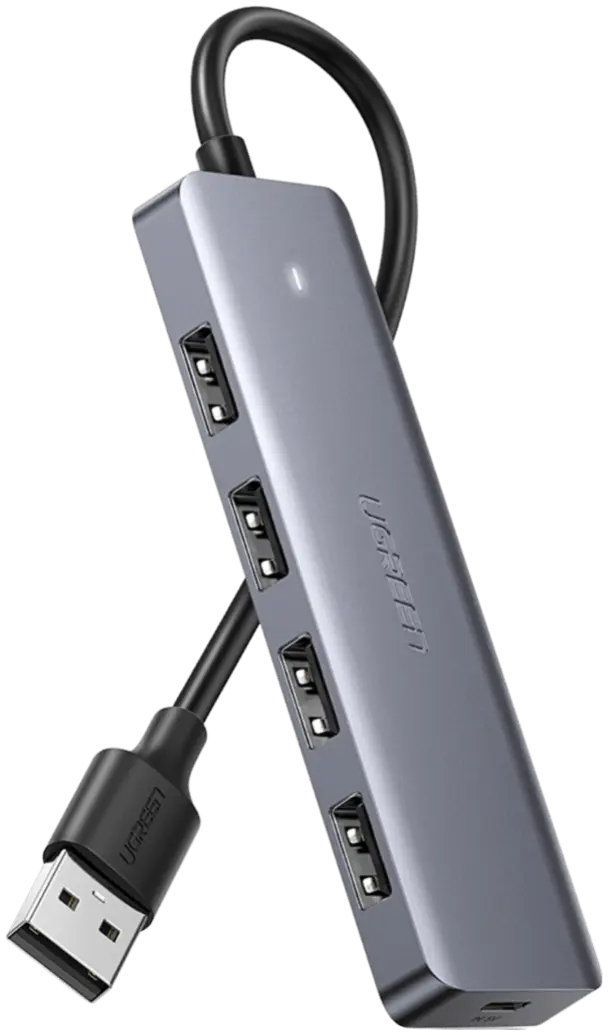 UGREEN USB-C Hub 4 USB-A Poorten 1 Micro-USB poort 5 Gbps Grijs afbeelding 1