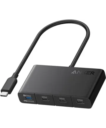 Anker USB-C Display Hub 4-in-1 10Gbps Zwart Kabels