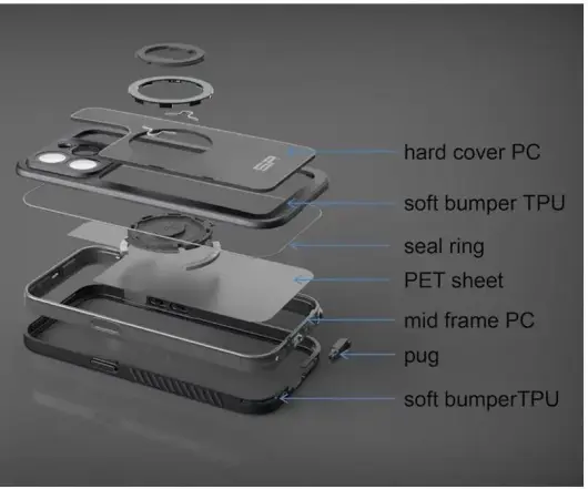 SP Connect Xtreme SPC+ Samsung Galaxy S25 Plus Hoesje Full Protect MagSafe Zwart afbeelding 6