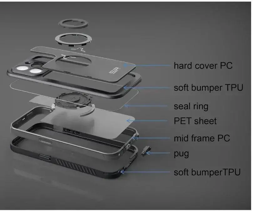 SP Connect Xtreme SPC+ Samsung S25 Ultra Hoesje Full Protect MagSafe Zwart afbeelding 6