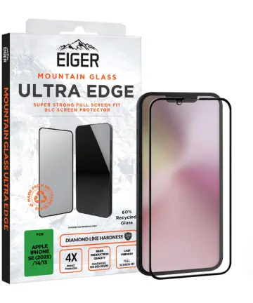 Eiger Mountain Glass ULTRA EDGE Apple iPhone 16e/14/13 Tempered Glass Screen Protectors