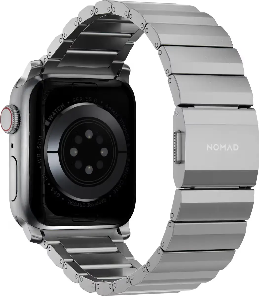 Nomad Titanium - Apple Watch Bandje - 1-10/SE/Ultra - 49/46/45/44/42MM - Naturel afbeelding 4