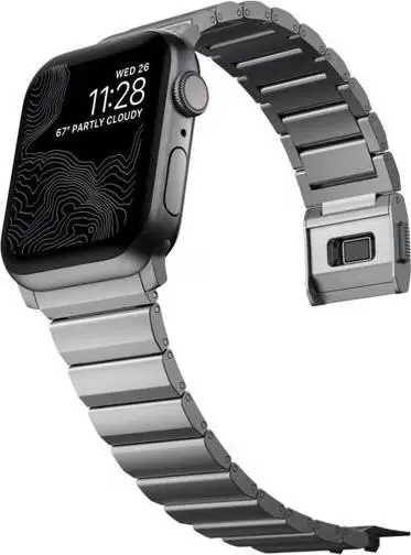 Nomad Titanium - Apple Watch Bandje - 1-10/SE/Ultra - 49/46/45/44/42MM - Naturel afbeelding 8
