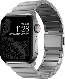 Nomad Titanium - Apple Watch Bandje - 1-10/SE/Ultra - 49/46/45/44/42MM - Naturel