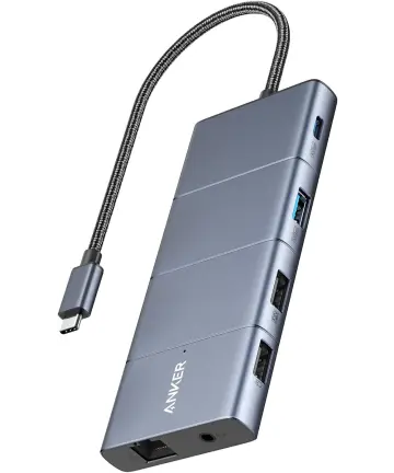 Anker 11-in-1 USB-C / 10gbps / Data Hub / Grijs Kabels