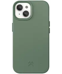 Woodcessories Bio Case Apple iPhone 15 Hoesje MagSafe Back Cover Groen afbeelding