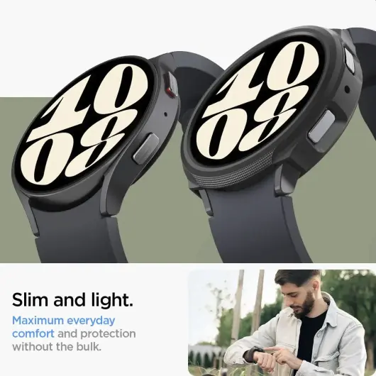 Spigen Liquid Air - Samsung Galaxy Watch 6 - 40MM Hoesje - Zwart afbeelding 3