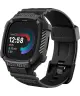 Spigen Rugged Armor Pro - Fitbit Sense 2 / Versa 4 Hoesje en Bandje - Zwart