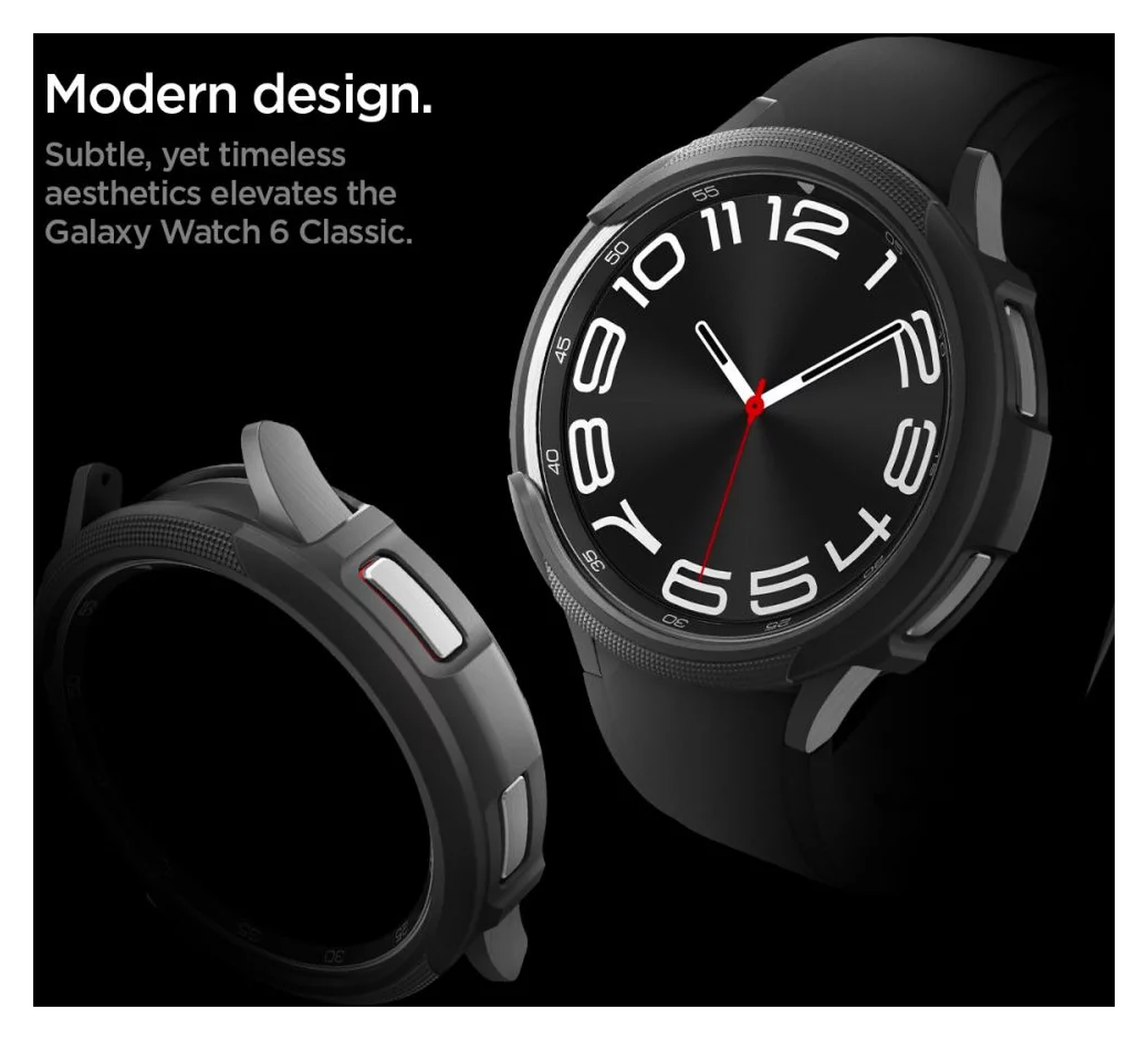 Spigen Liquid Air - Samsung Galaxy Watch 6 Classic 47MM Hoesje - Zwart afbeelding 8