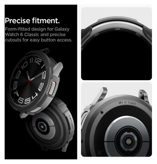 Spigen Liquid Air - Samsung Galaxy Watch 6 Classic 47MM Hoesje - Zwart afbeelding 6