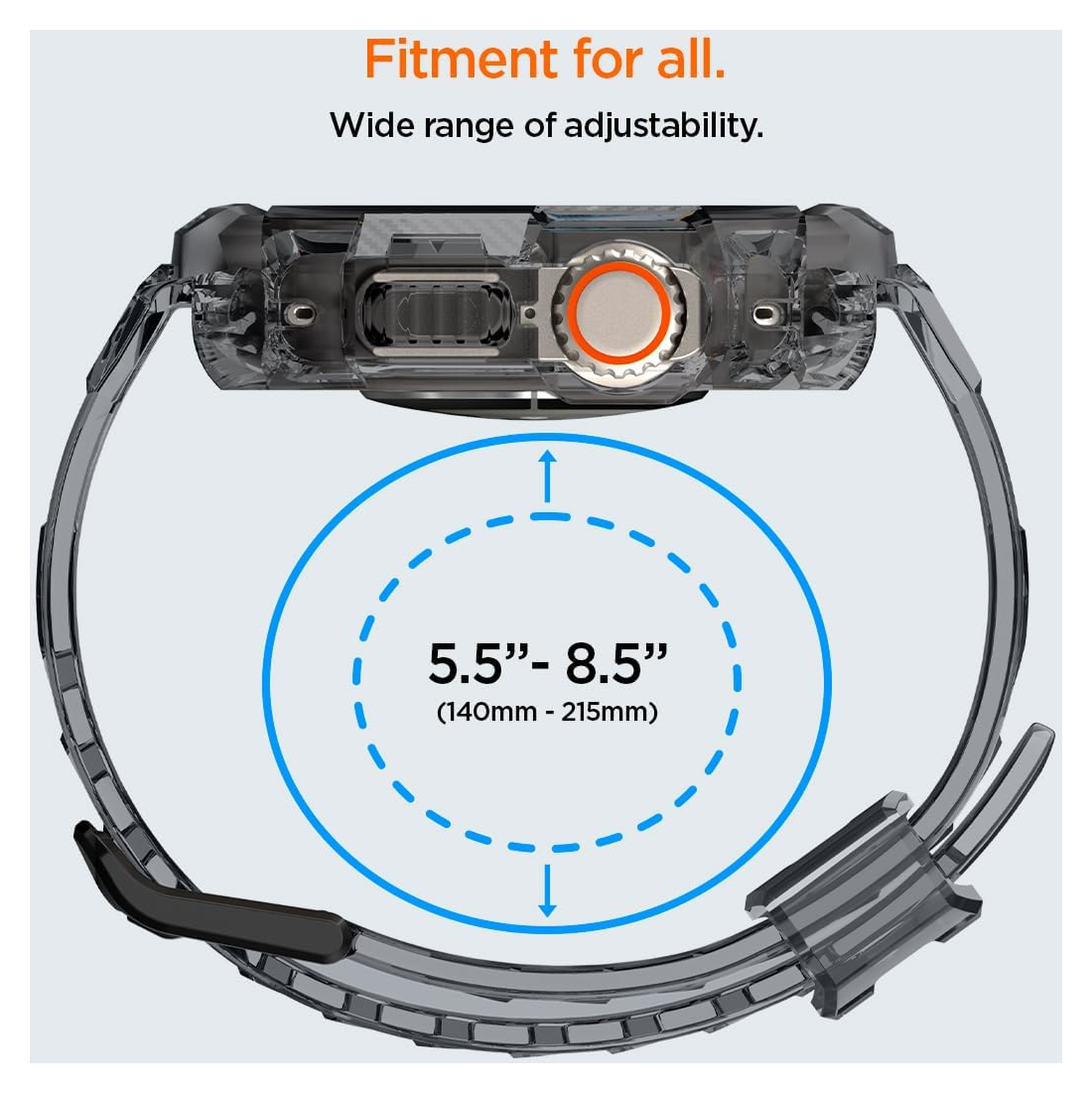 Spigen Rugged Armor - Apple Watch Ultra 3/2/1 - Hoesje en Bandje - Space Crystal afbeelding 4