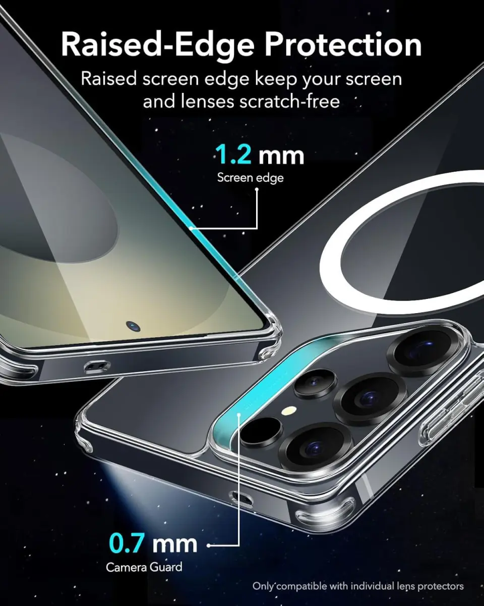 ESR Classic Hybrid Samsung Galaxy S25 Ultra Hoesje MagSafe / Qi2 Transparant afbeelding 8