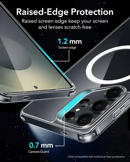 ESR Classic Hybrid Samsung Galaxy S25 Ultra Hoesje MagSafe / Qi2 Transparant afbeelding 8