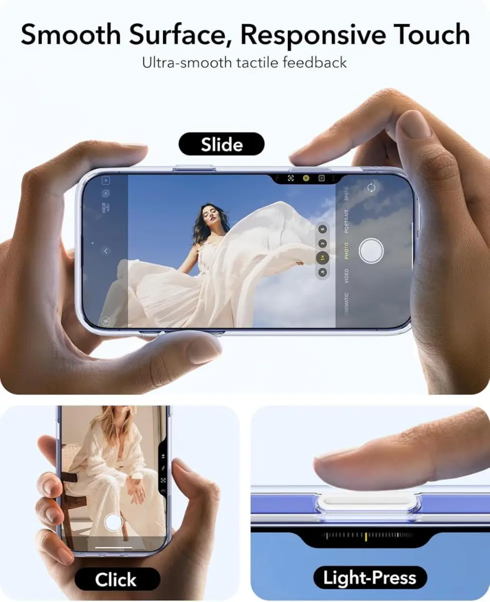 ESR Classic Hybrid MagSafe iPhone 16 Hoesje met Stand Camera Control Transparant afbeelding 6