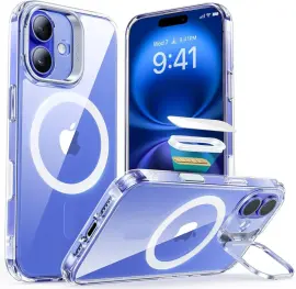 ESR Classic Hybrid MagSafe iPhone 16 Hoesje met Stand Camera Control Transparant