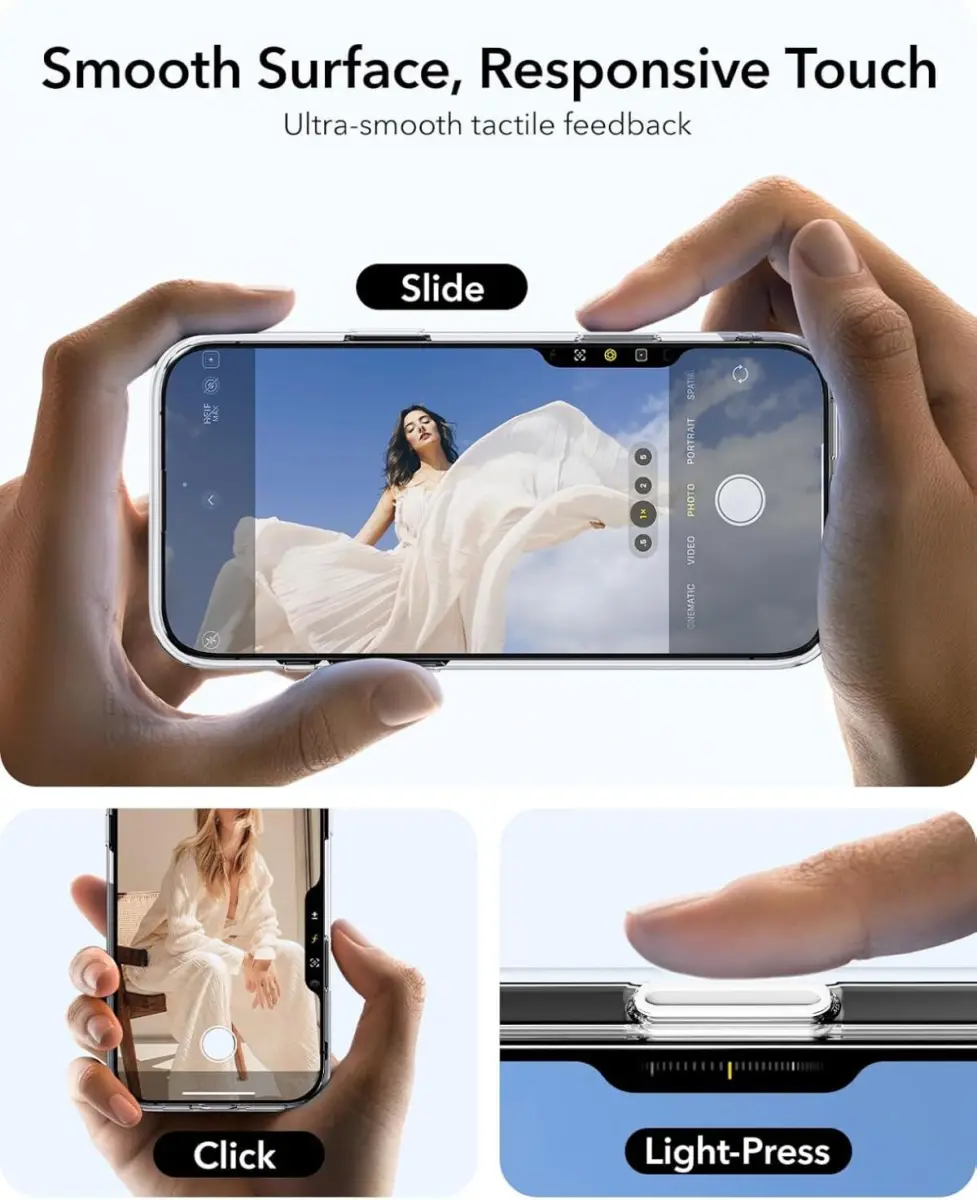 ESR Classic Hybrid MagSafe iPhone 16 Pro Hoesje Stand Camera Control Transparant afbeelding 6