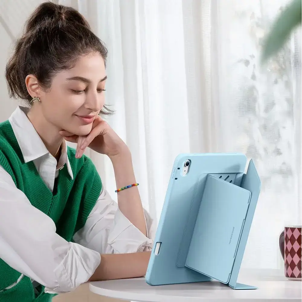 ESR Flip Hybrid Apple iPad Air 13 (2024/2025) Hoes Book Case Blauw afbeelding 8