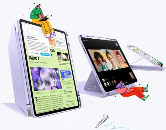 ESR Flip Hybrid Apple iPad Air 13 (2024/2025) Hoes Book Case Paars afbeelding 2