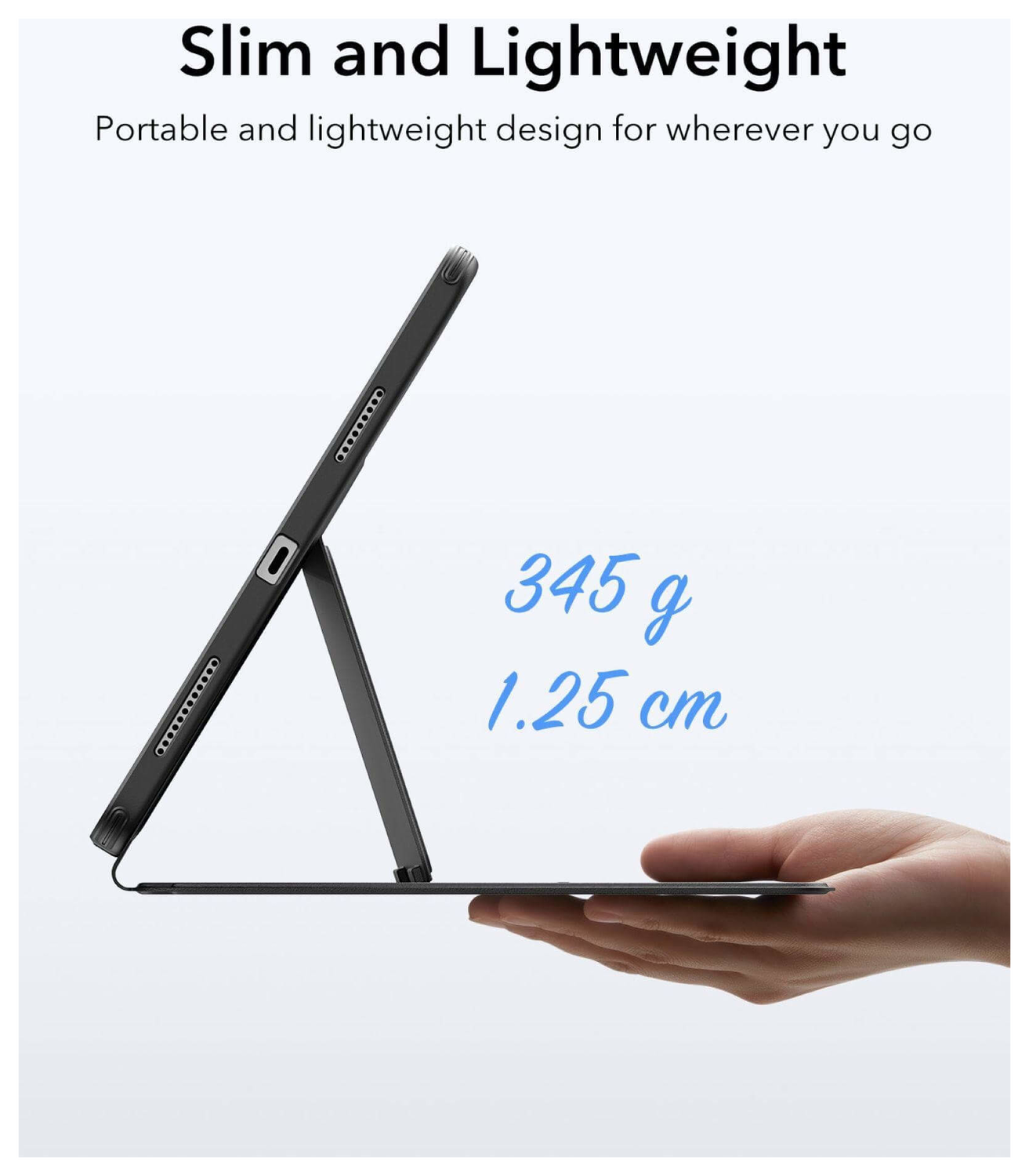 ESR Flip Hybrid iPad Air 11 (2024/2025) / Air 10.9 (2020/2022) Hoes Zwart afbeelding 7