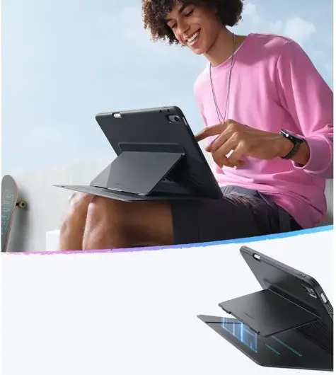 ESR Flip Hybrid Apple iPad 11 (2025) / iPad 10.9 (2022) Hoes Book Case Zwart afbeelding 7