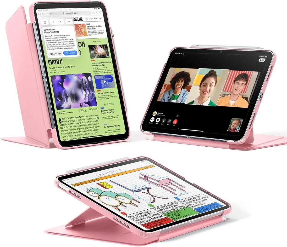 ESR Flip Hybrid Apple iPad 11 (2025) / iPad 10.9 (2022) Hoes Book Case Roze afbeelding 1